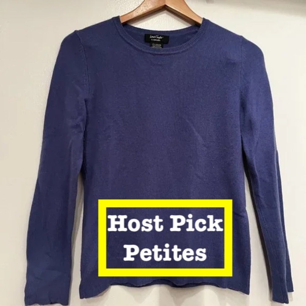 Lord & Taylor 100% Blue Cashmere Sweater (Size Small / Petite) (Previously Worn)